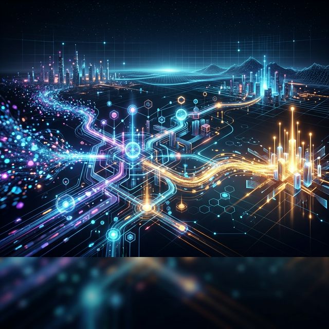 Composición visual moderna sobre captación y conversión inteligente