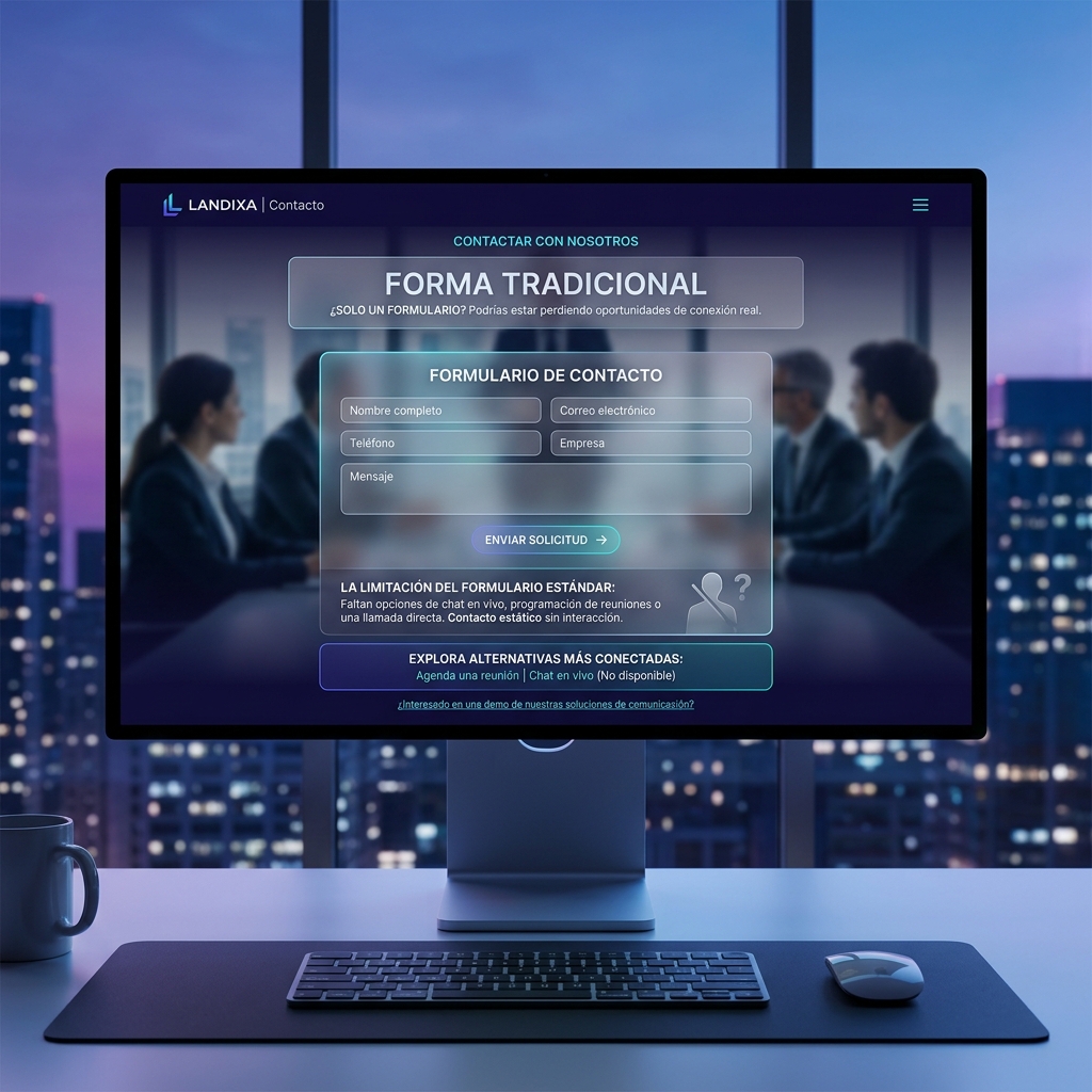 Composición visual de formulario web y proceso de captación